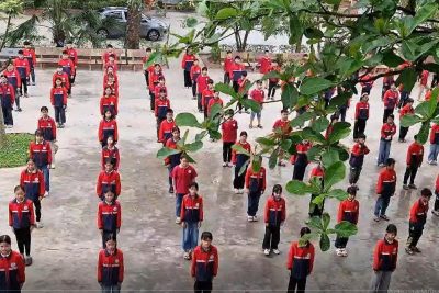 Ngày hội đồng diễn võ nhạc VOVINAM- Điểm trường A trường Tiểu học Hoàng Nam