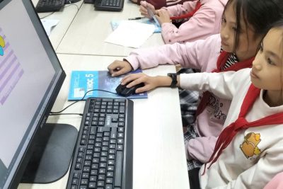 HỌC SINH LỚP 5 THỰC HÀNH TẠO SẢN PHẨM SỐ TRÊN PHẦN MỀM PAINT