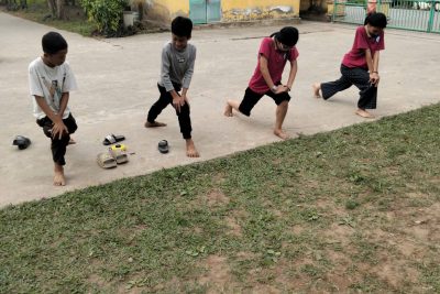 HỌC SINH TRƯỜNG TIỂU HỌC XÃ HOÀNG NAM TÍCH CỰC TẬP LUYỆN CHUẨN BỊ THI TDTT CẤP XÃ